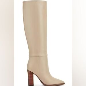 Elegant Cream Knee-High Women's Boots